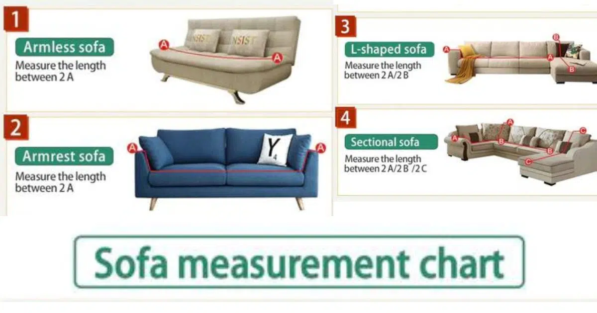 how to measure sectional couch 