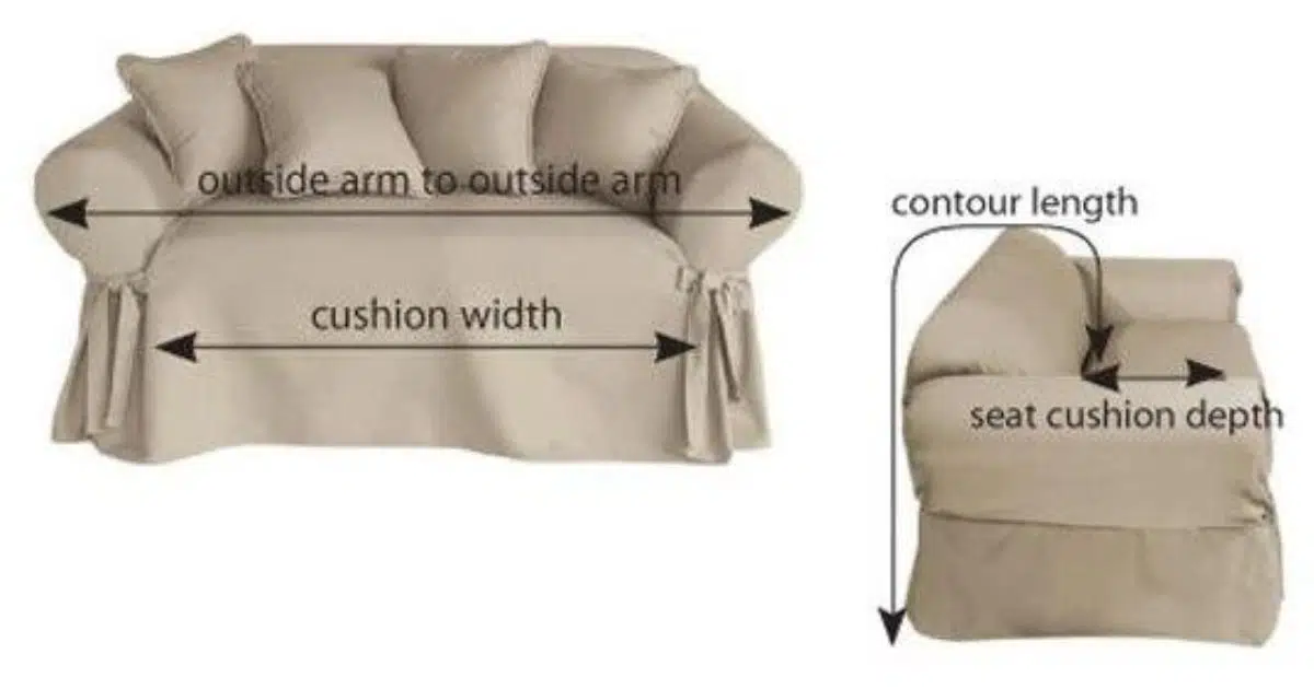measuring a couch for a cover