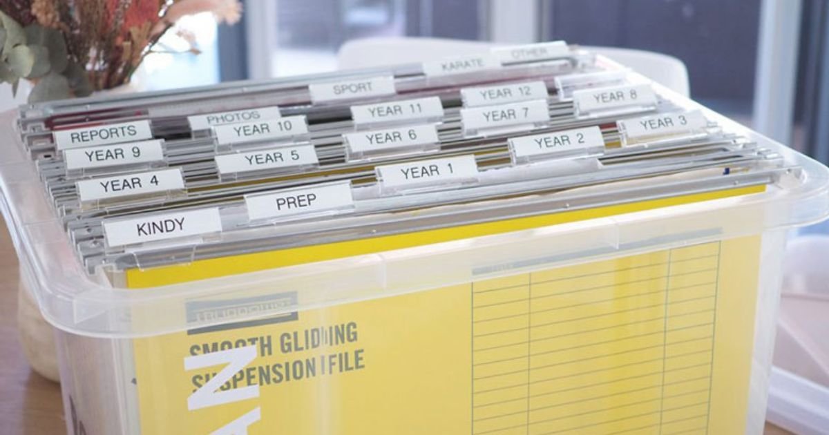 organize kids' school papers at home