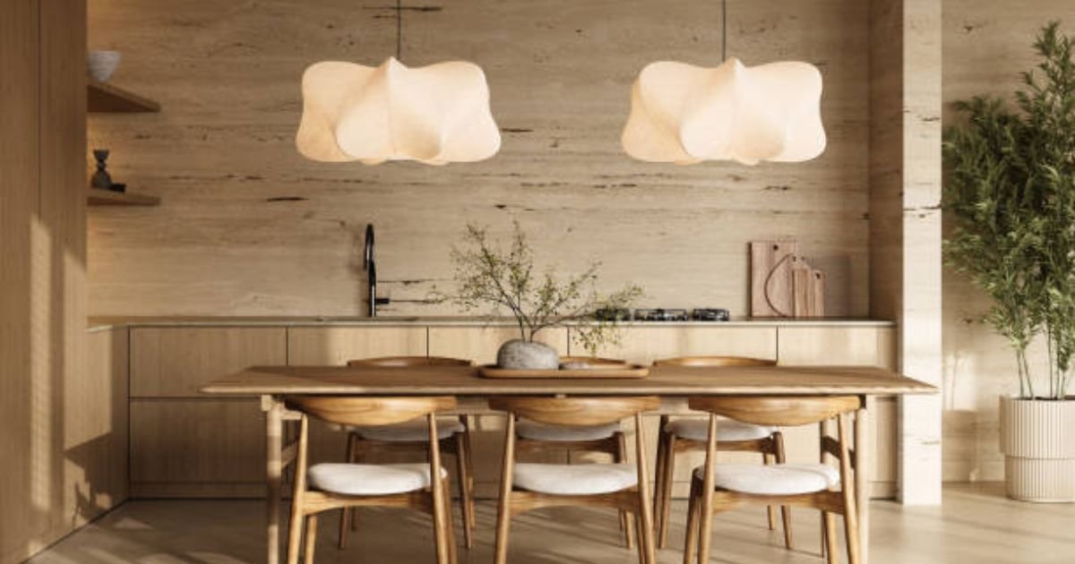 farmhouse dining room decor with wood table